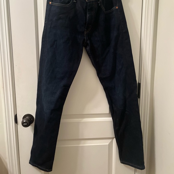 Levi Strauss & Co. 512 Men's Blue Denim Jeans Zip Button Pockets Dark Size 30x32 - Picture 2 of 14